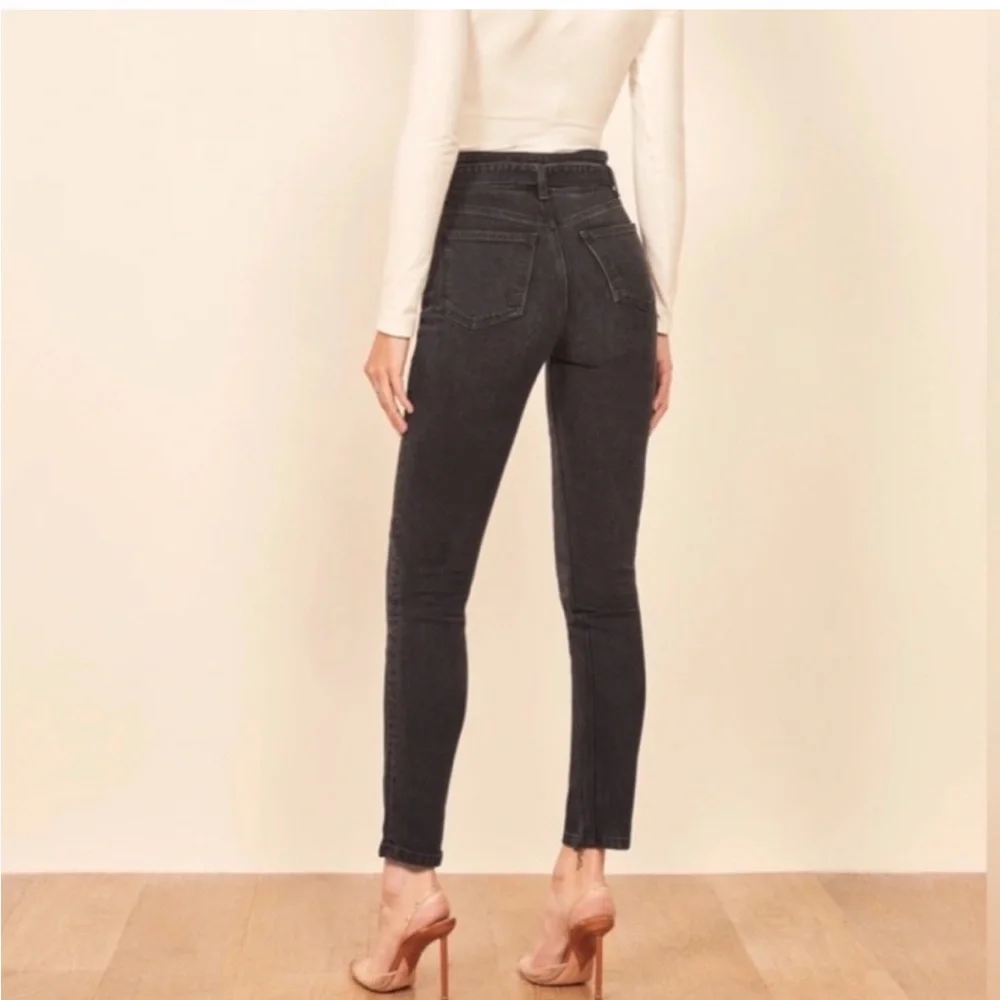 Reformation Kaylah high  Black Skinny Jeans size 30 - Picture 2 of 10